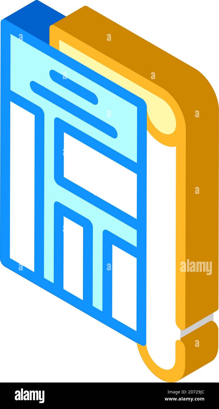 journalist newspaper column isometric icon vector illustration Stock ...