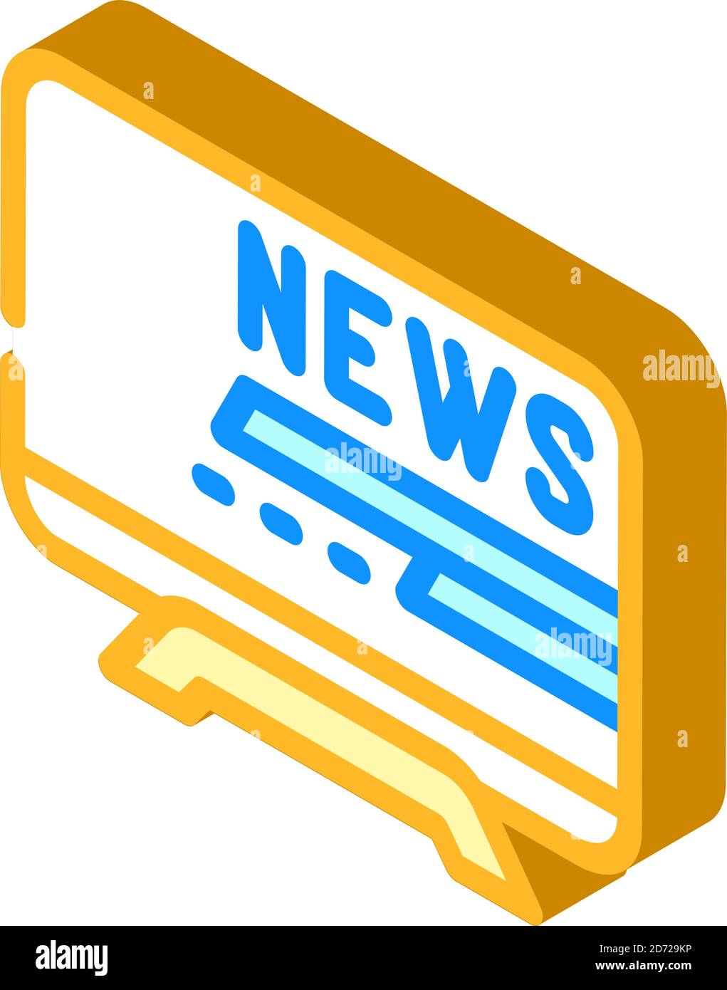 news on tv television isometric icon vector illustration Stock Vector ...