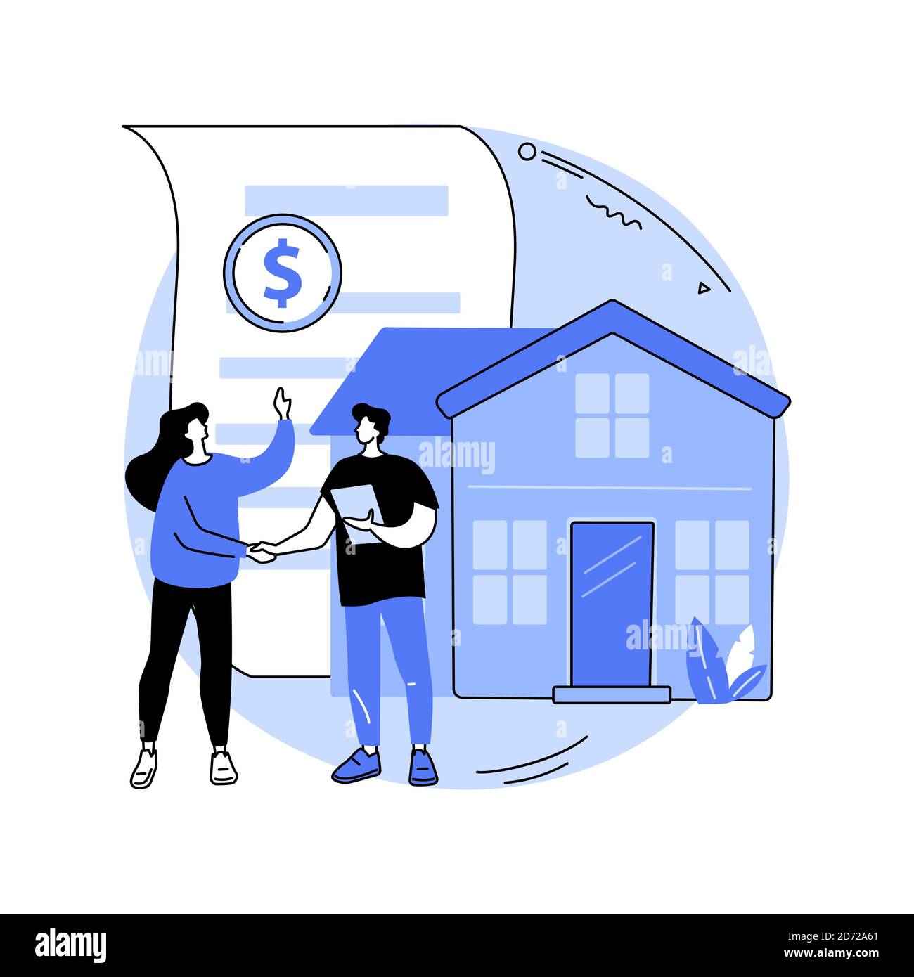 Mortgage loan abstract concept vector illustration Stock Vector Image