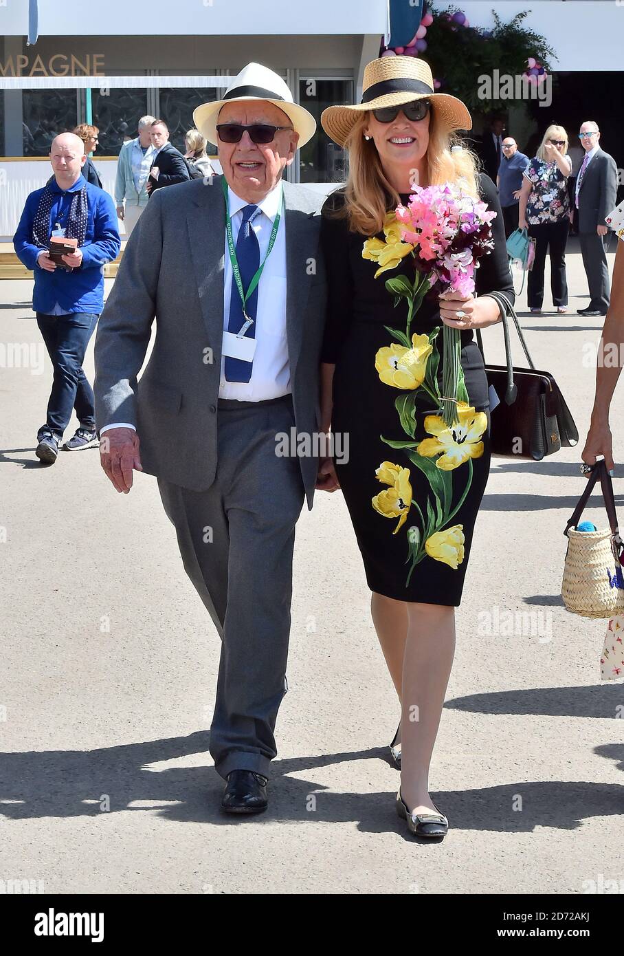Rupert Murdoch and Jerry Hall at the RHS Chelsea Flower Show at the Royal Hospital Chelsea, London Stock Photo