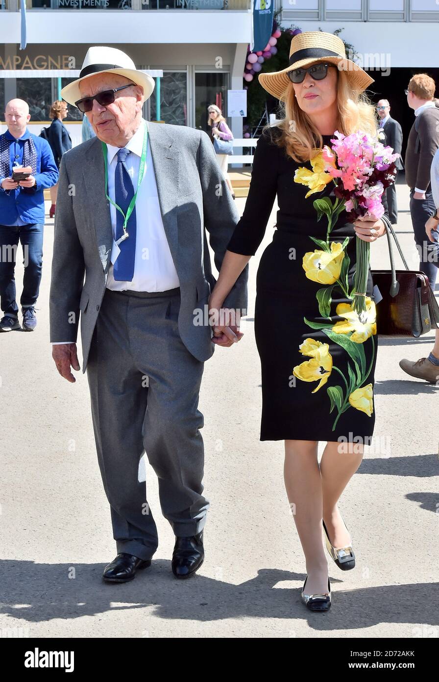 Rupert Murdoch and Jerry Hall at the RHS Chelsea Flower Show at the Royal Hospital Chelsea, London Stock Photo