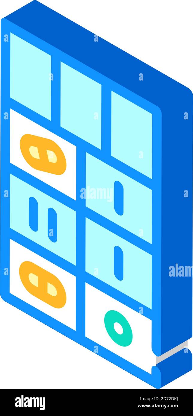 pills box isometric icon vector illustration sign Stock Vector Image ...