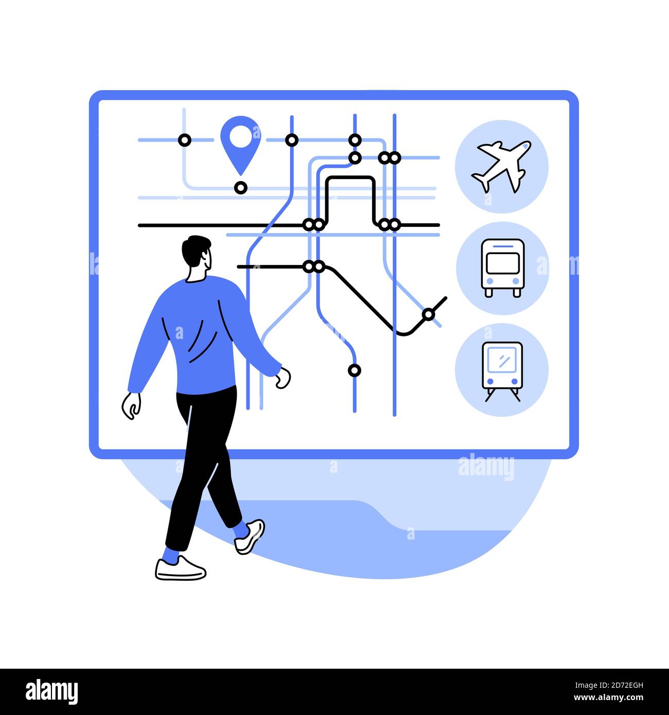 Transport network abstract concept vector illustration Stock Vector