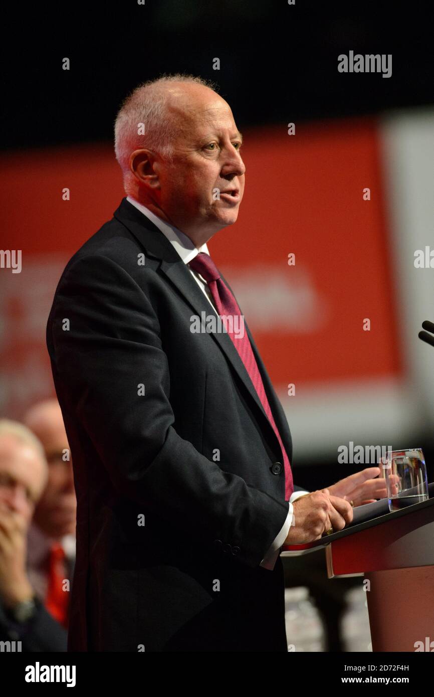 Shadow Minister for Rail Andy McDonald pictured during the Labour Party conference in Brighton. Picture date: Tuesday September 26th, 2017. Photo credit should read: Matt Crossick/ EMPICS Entertainment. Stock Photo