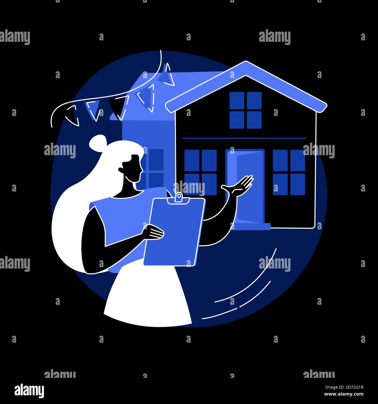 Open house abstract concept vector illustration Stock Vector Image ...