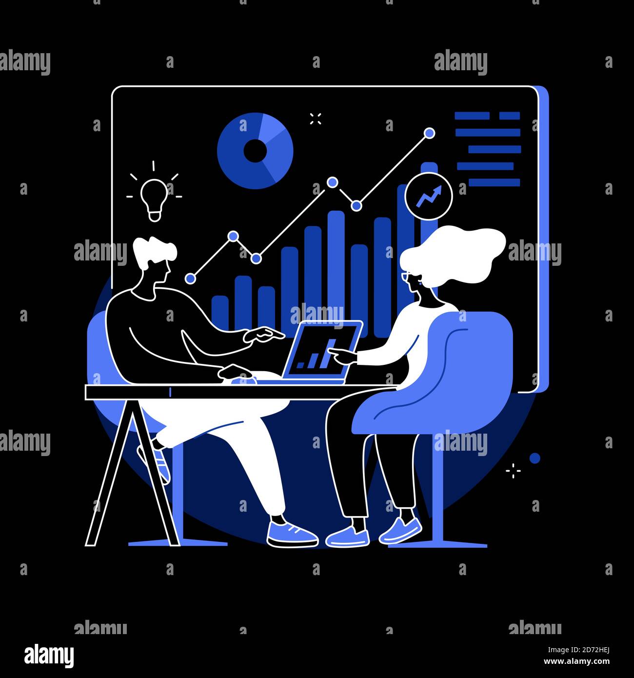 Consulting abstract concept vector illustration. Stock Vector