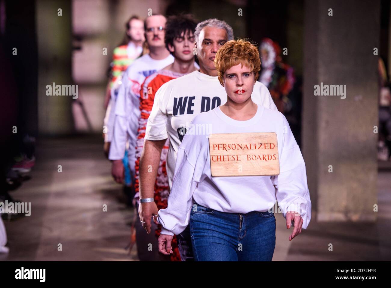 Models wear designs by Rottingdean Bazaar on the catwalk during the MAN London Fashion Week Men's AW18 show, held at the Old Selfridge's Hotel, London. Picture date: Sunday January 7th, 2018. Photo credit should read: Matt Crossick/ EMPICS Entertainment. Stock Photo