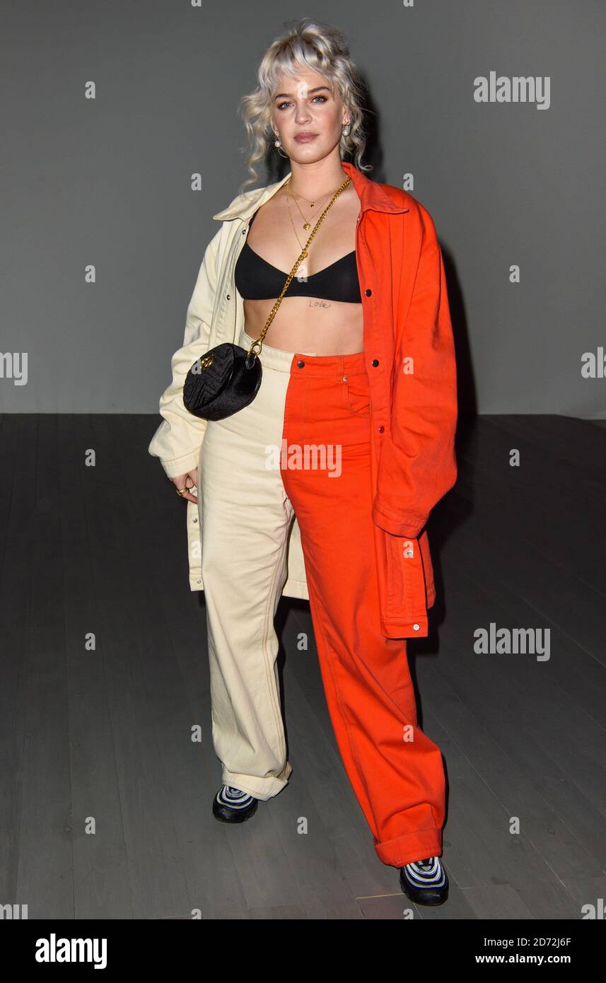 Anne-Marie on the front row during the Bobby Abley London Fashion Week  Men's AW18 show, held at the BFC Show Space, London Stock Photo - Alamy