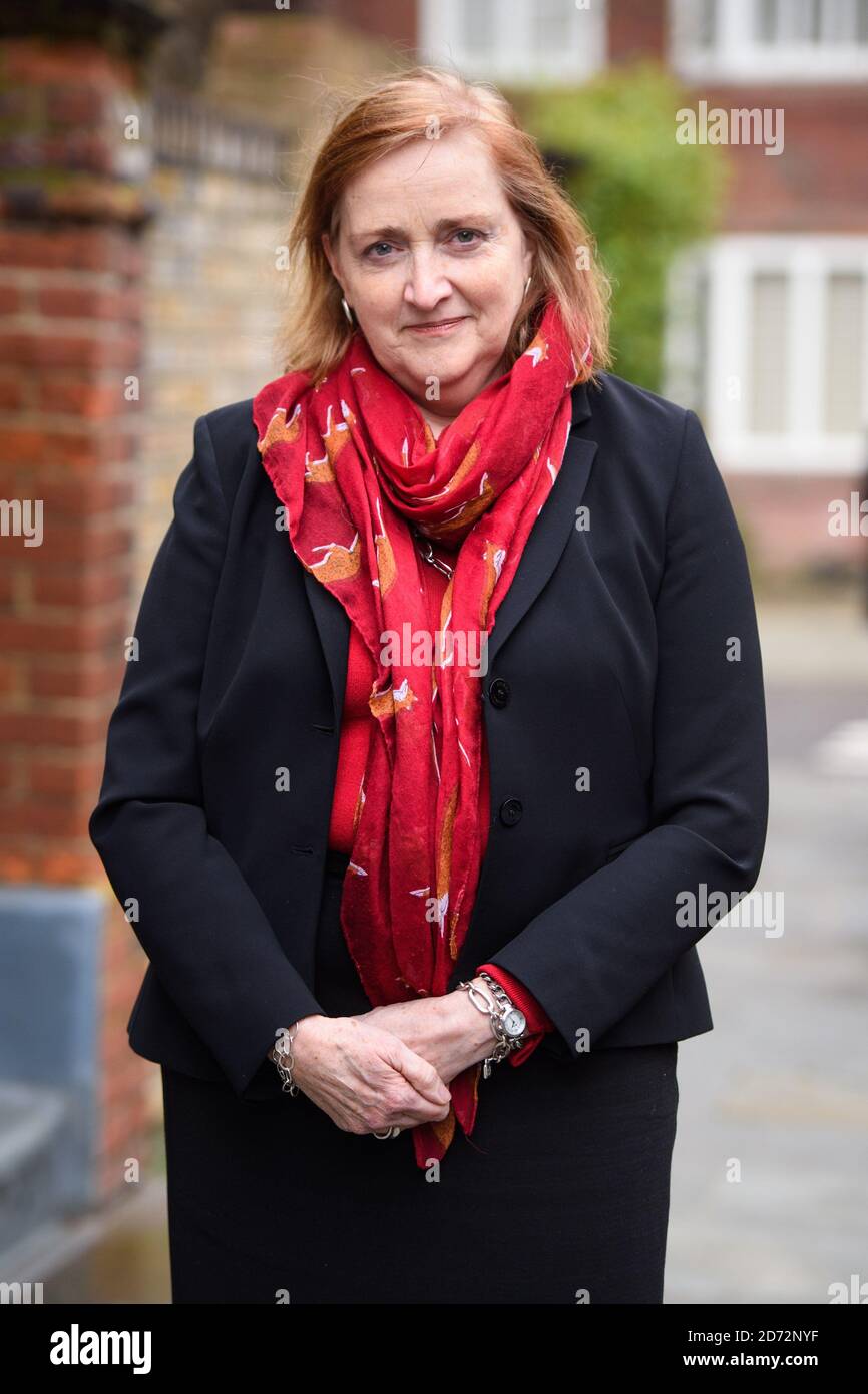 Kensington MP Emma Dent Coad in Elm Park Gardens, Chelsea, as she joins a canvassing session with local Labour candidates ahead of the local elections. Picture date: Monday April 9th, 2018. Photo credit should read: Matt Crossick/ EMPICS Entertainment. Stock Photo