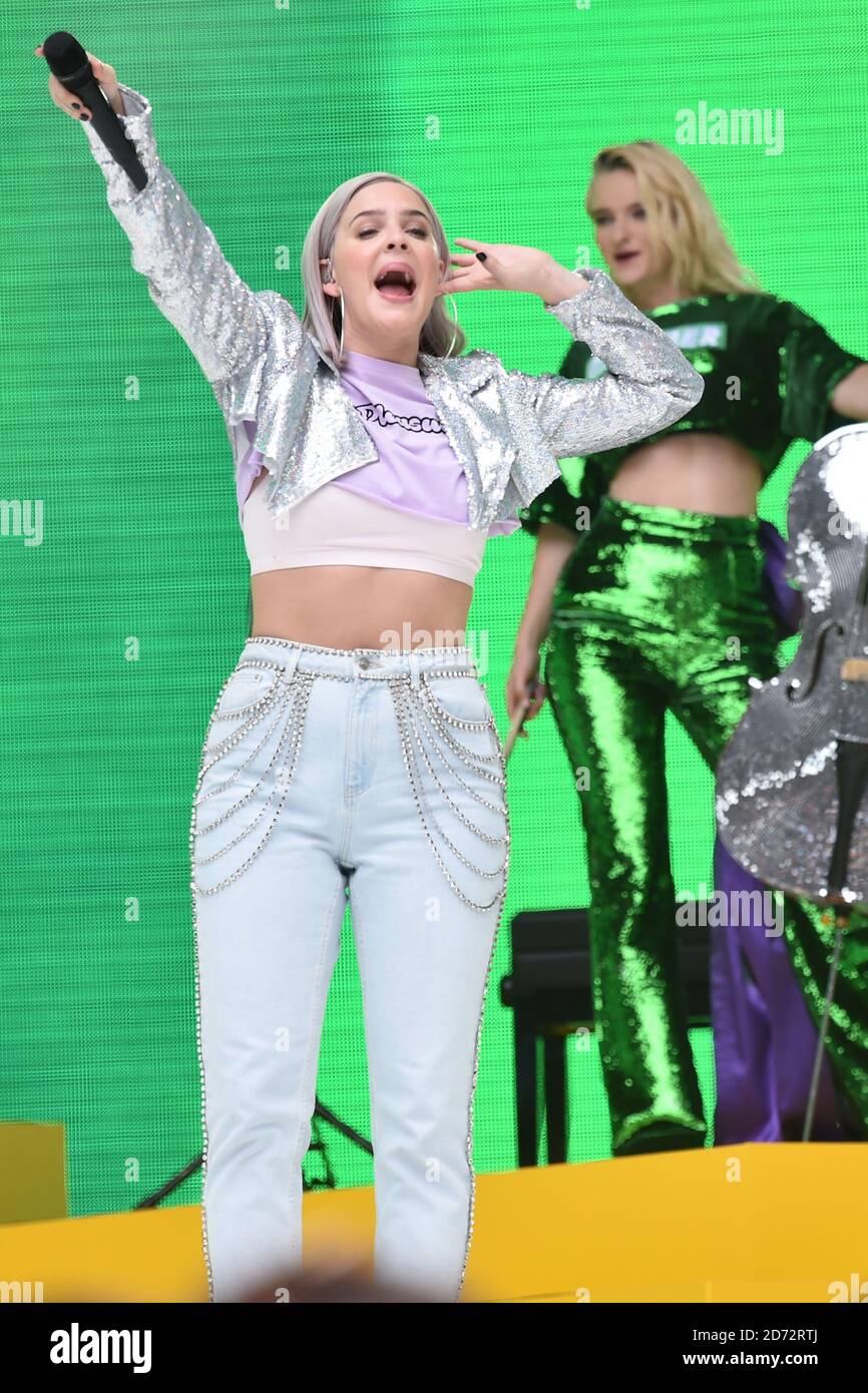 Anne-Marie and Grace Chatto from Clean Bandit during Capital's Summertime  Ball with Vodafone at Wembley Stadium, London Stock Photo - Alamy