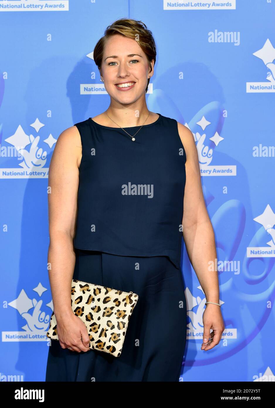 Lizzy Yarnold celebrating the inspirational winners in this year's National Lottery Awards, the search for the UK's favourite National Lottery-funded projects. The National Lottery Awards show is on BBC One at 10.45pm on Wednesday 26th September Stock Photo