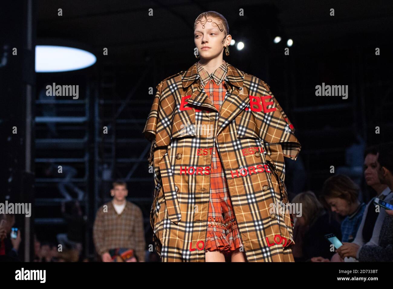 Models on the catwalk during the Burberry fashion show, held at Tate Modern, as part of London Fashion Week A/W 2019. Picture date: Sunday February 17, 2018. Photo credit should read: Matt Crossick/Empics Stock Photo
