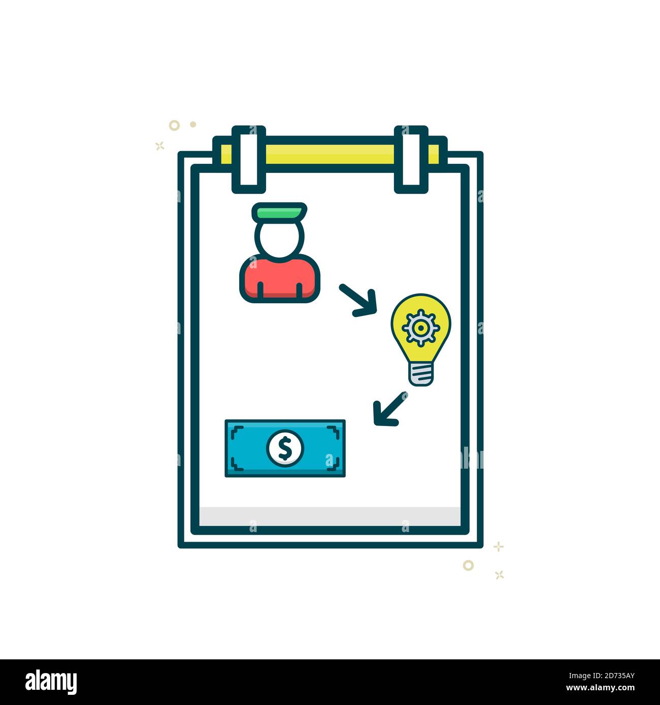 Making money depicted on a tablet Vector Illustration Stock Vector ...