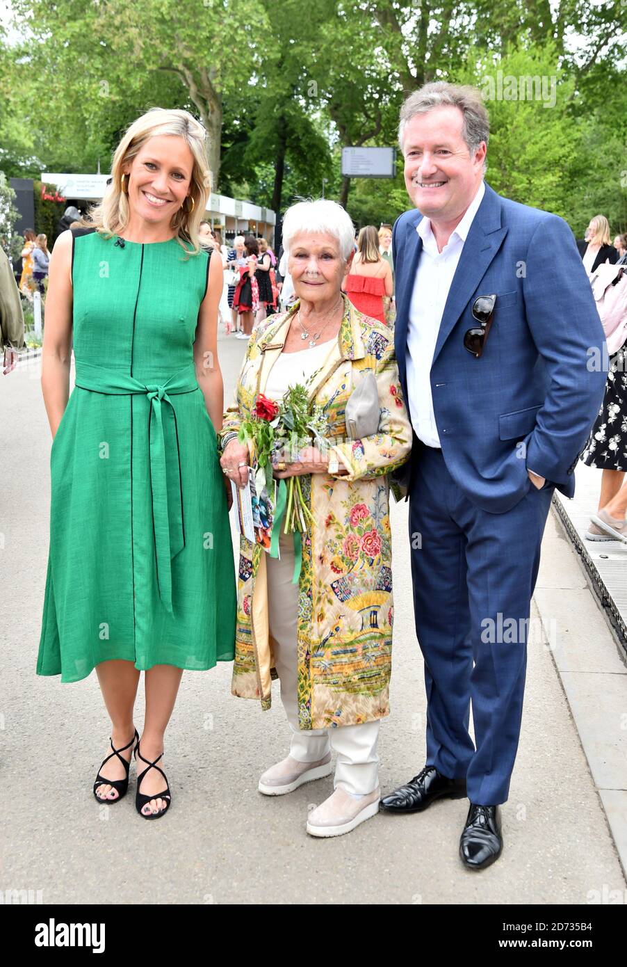 Sophie Rayworth, Dame Judi Dench and Piers Morgan at the RHS Chelsea