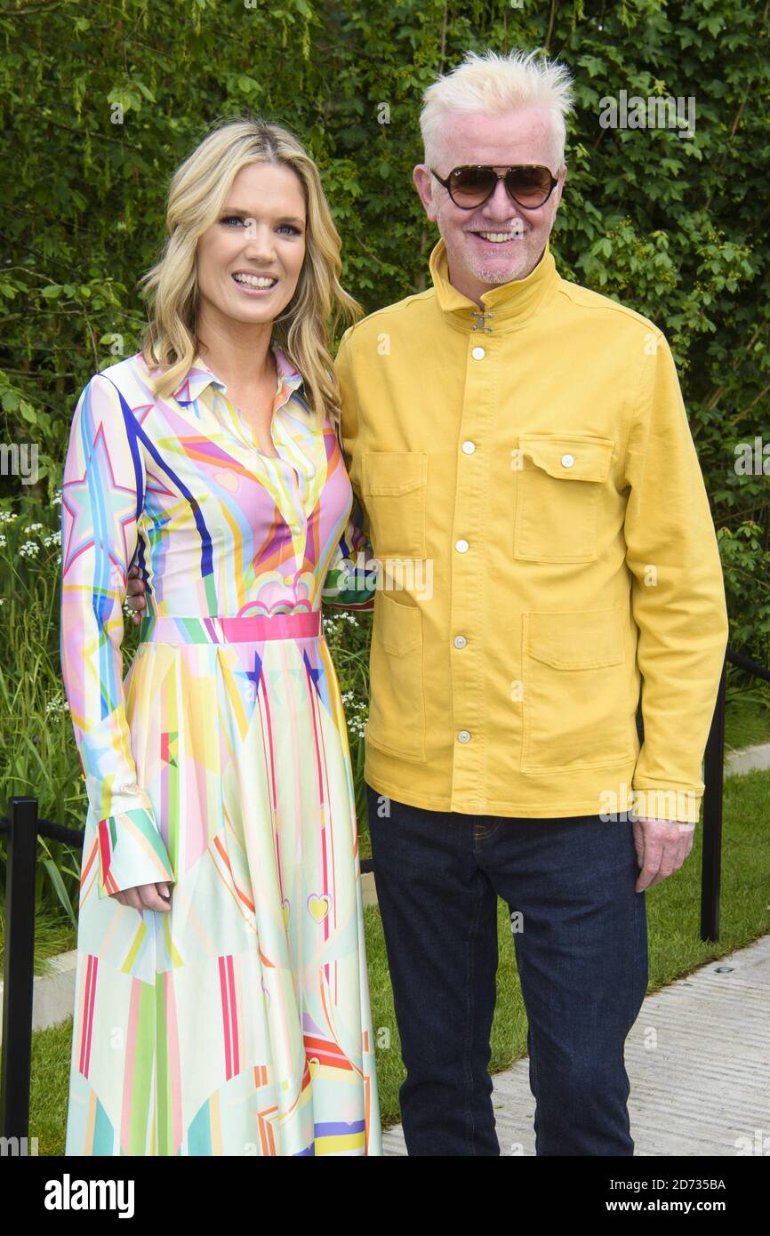 Charlotte Hawkins and Chris Evans at the RHS Chelsea Flower Show at the Royal Hospital Chelsea, London.Picture date: Monday May 20, 2019. Photo credit should read: Matt Crossick/Empics Stock Photo