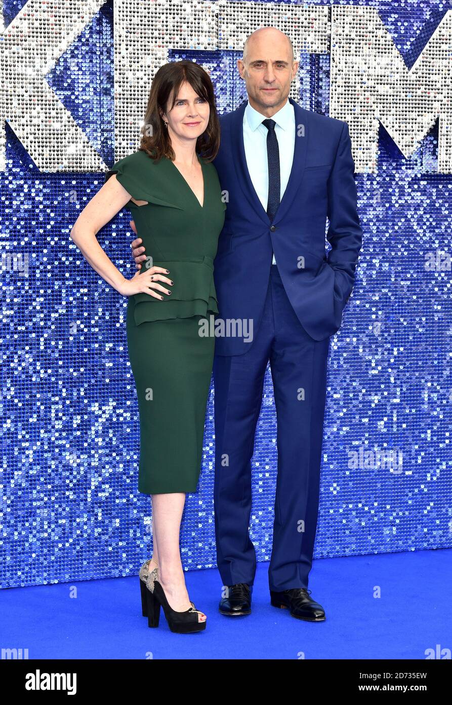 Liza Marshall (left) and Mark Strong attending the Rocketman UK Premiere, at the Odeon Luxe, Leicester Square, London. Stock Photo