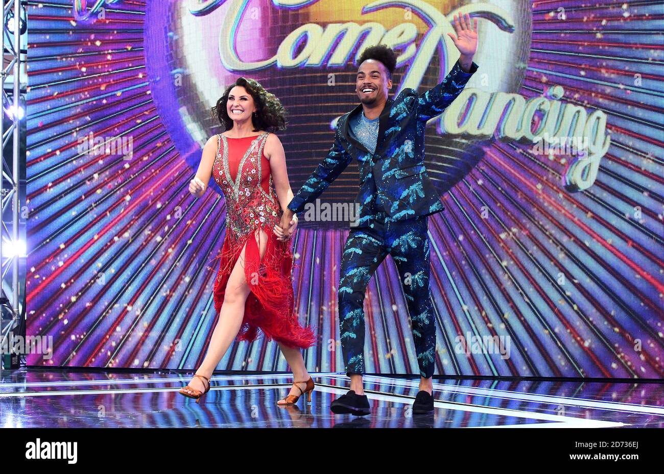 Emma Barton and Dev Griffin attending the Strictly Come Dancing Launch ...