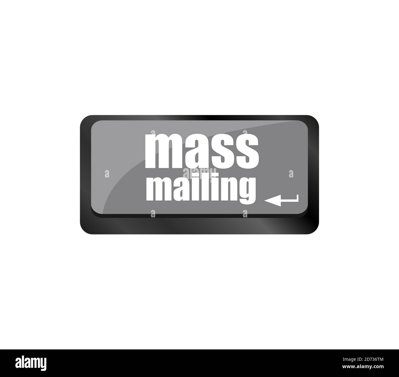 Marketing concept. computer keyboard with word Mass Mailing Stock Photo