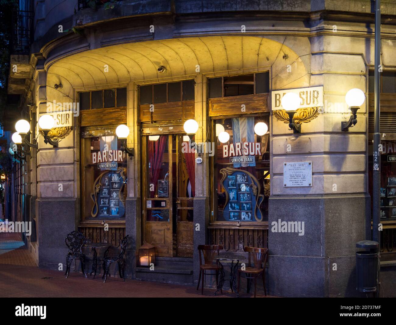 San Telmo, Bar Sur , typical restaurant with Tango Show. Buenos Aires