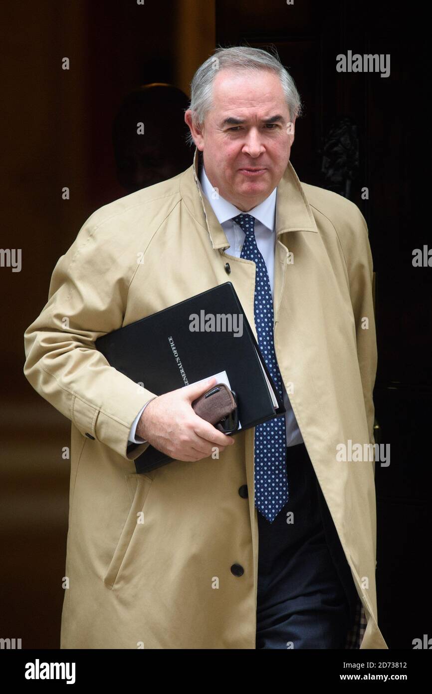 Attorney General Geoffrey Cox leaving a Cabinet meeting in Downing Street, London. Picture date: Tuesday October 29, 2019. Photo credit should read: Matt Crossick/Empics Stock Photo