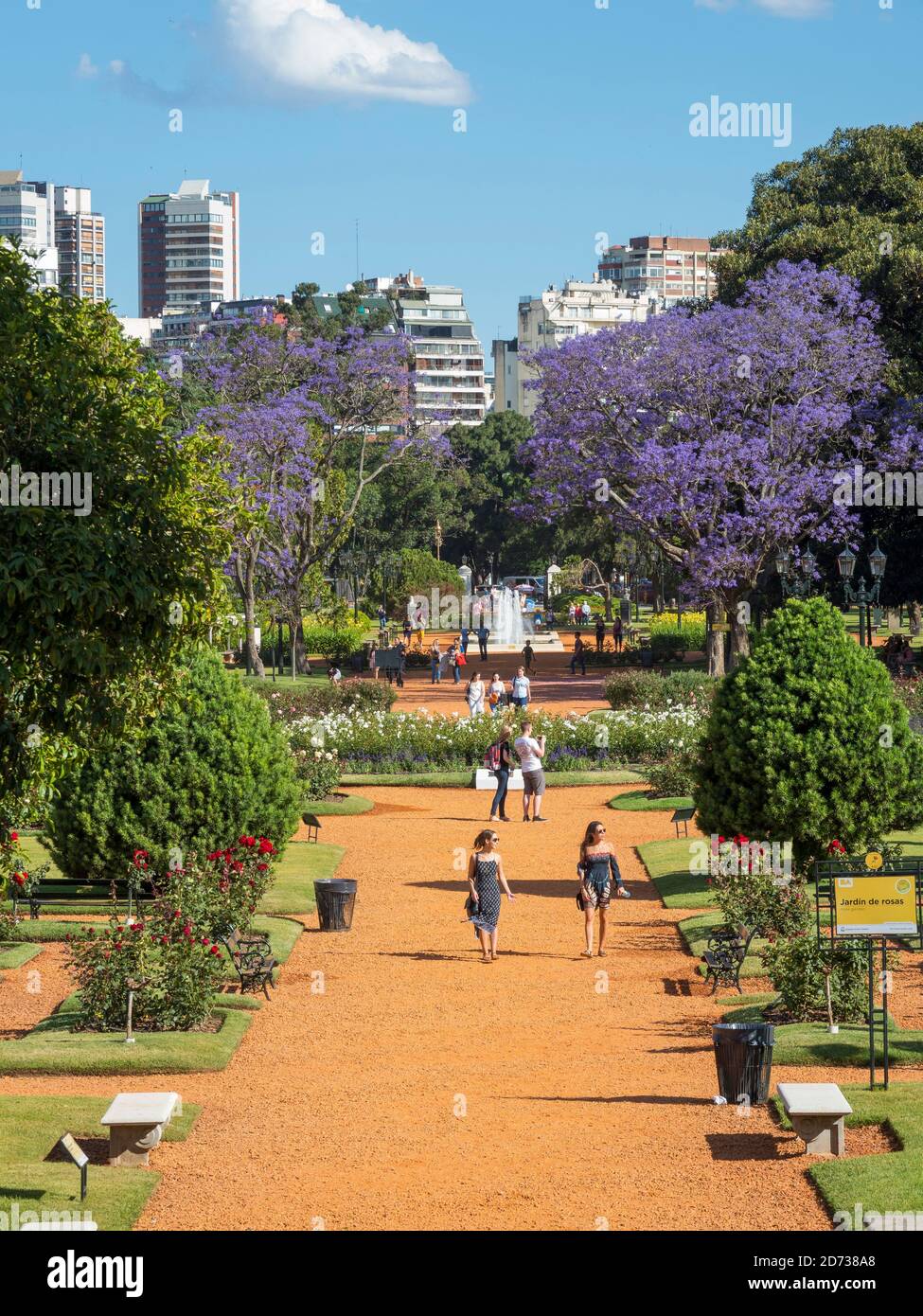 Park Bosques de Palermo in quarter Palermo.  Buenos Aires, the capital of Argentina. South America, Argentina, November Stock Photo