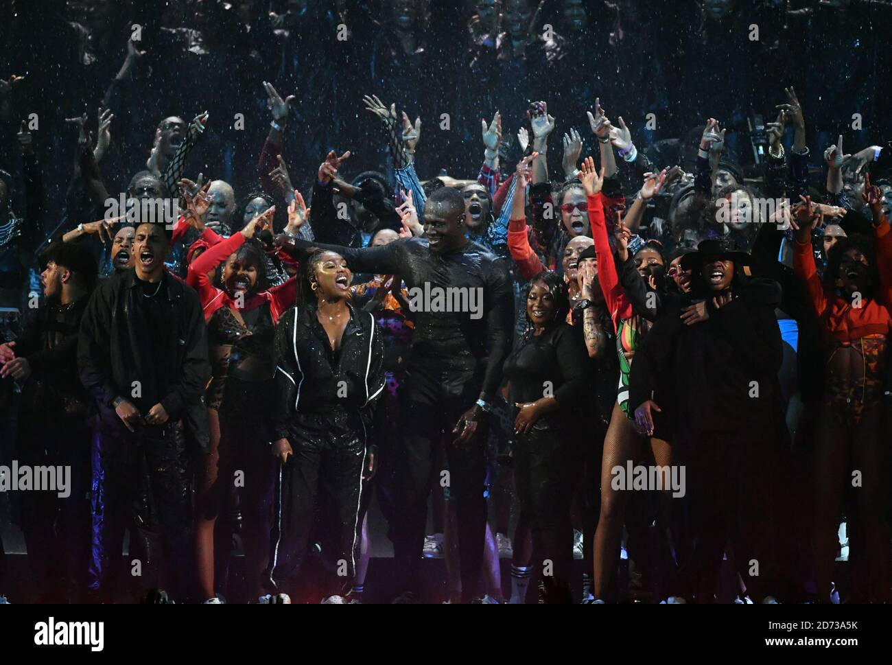 Stormzy on stage at the Brit Awards 2020 at the O2 Arena, London Stock  Photo - Alamy