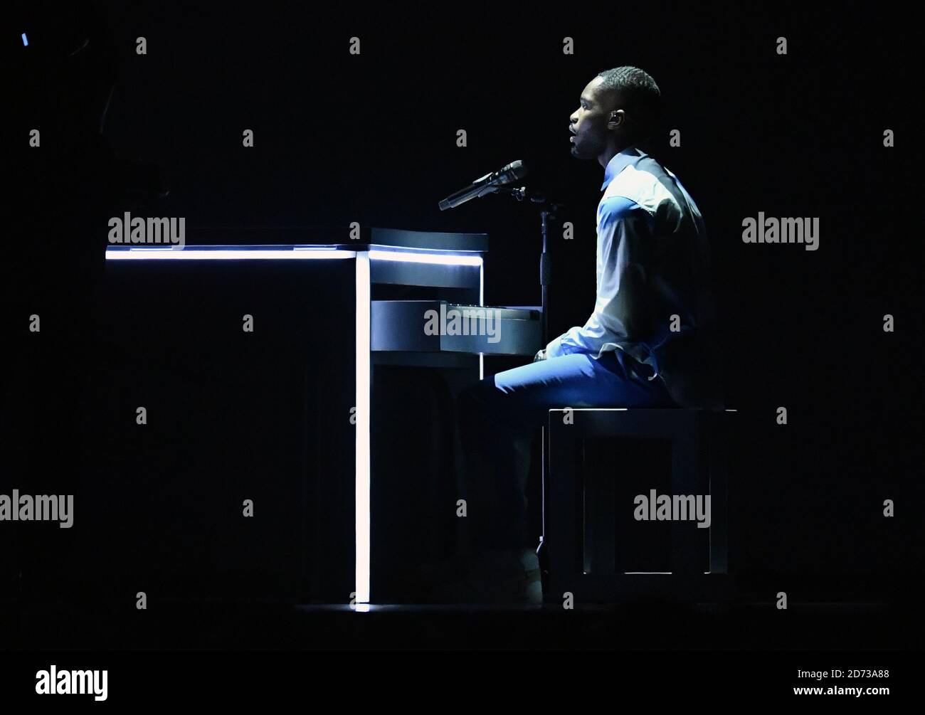 Dave on stage at the Brit Awards 2020 at the O2 Arena, London Stock ...