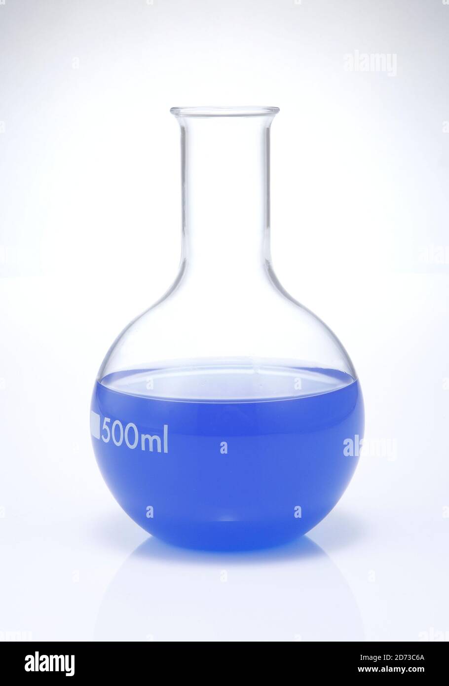 Chemical laboratory flask with liquid Florence Flask Stock Photo Alamy