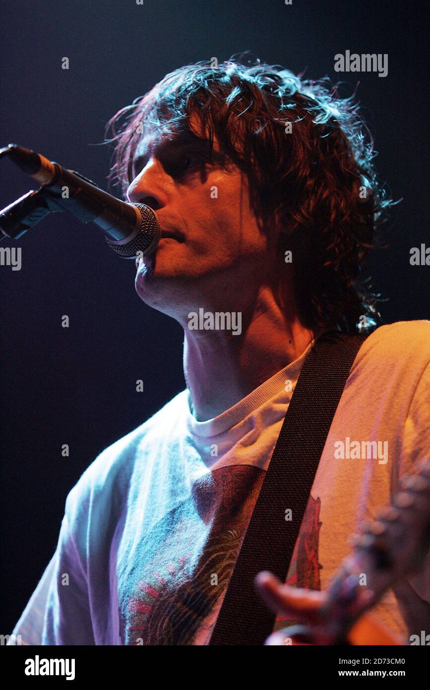 Jason Pierce of Spiritualized with backing singers in concert at Koko in Camden, north London. Stock Photo