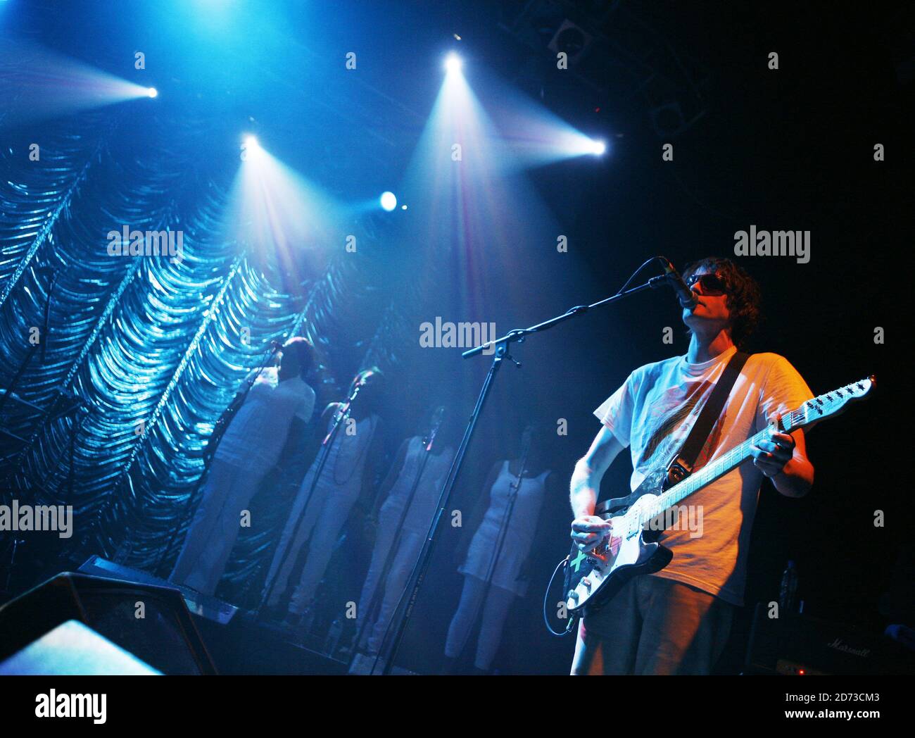 Jason Pierce of Spiritualized with backing singers in concert at Koko in Camden, north London. Stock Photo
