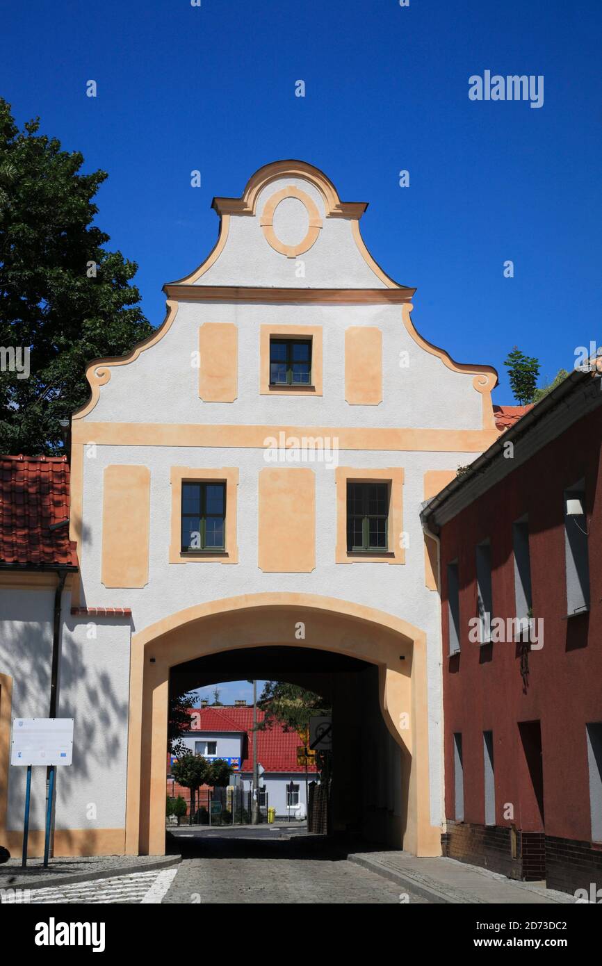 Brama Zamkowa (Schlosstor), Glogowek (Oberglogau), Silesia, Poland, Europe Stock Photo