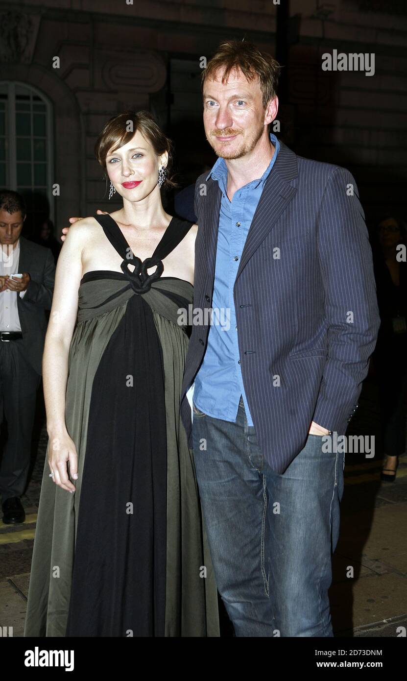 Vera Farmiga and David Thewlis attending the world premiere of The Boy in Striped Pyjamas at Curzon Mayfair in West London. Stock Photo