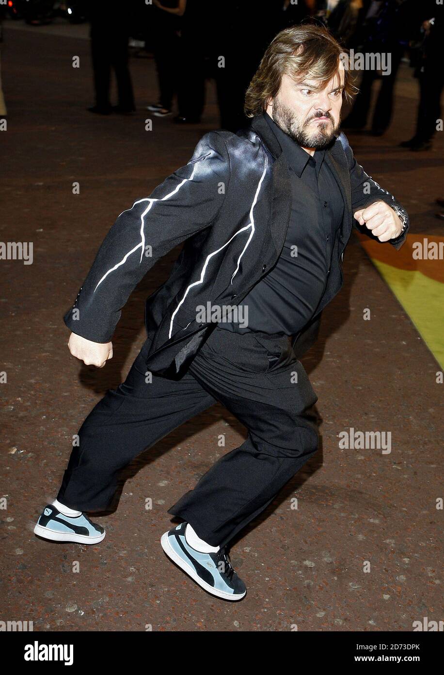 Jack Black arrives at the premiere of Tropic Thunder at the Odeon Leicester Square, London. Stock Photo