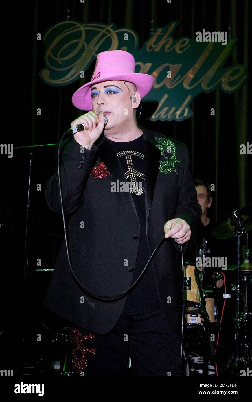 Boy George performs on stage at Le Pigalle Club on Piccadilly, central ...