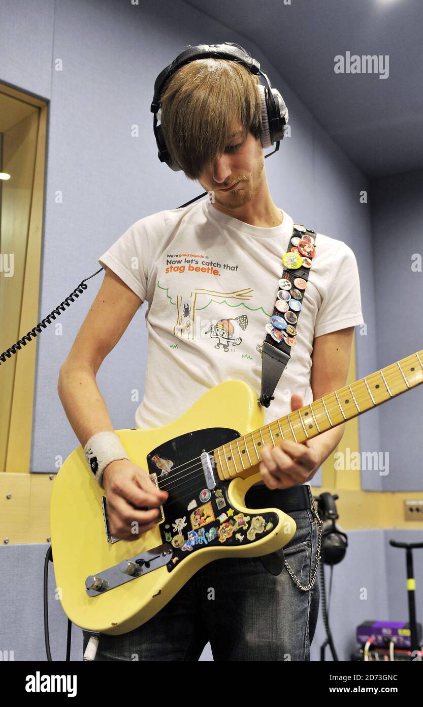 Russel Lissack of Bloc Party recording at Capital Radio Live Session, at  the radio station's studio in Leicester Square, central London Stock Photo  - Alamy