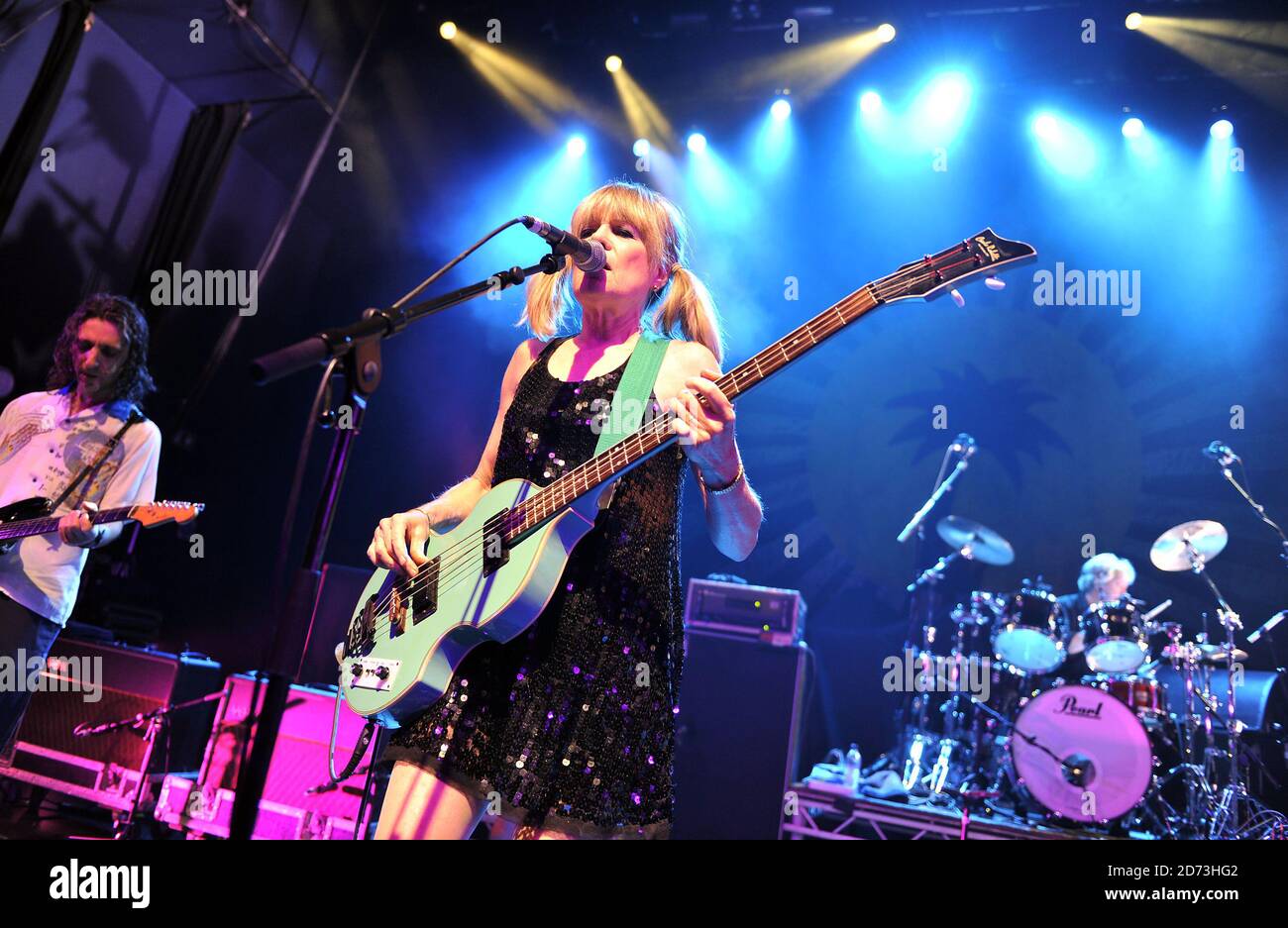 Tina Weymouth of Tom Tom club performing live as part of Island Records