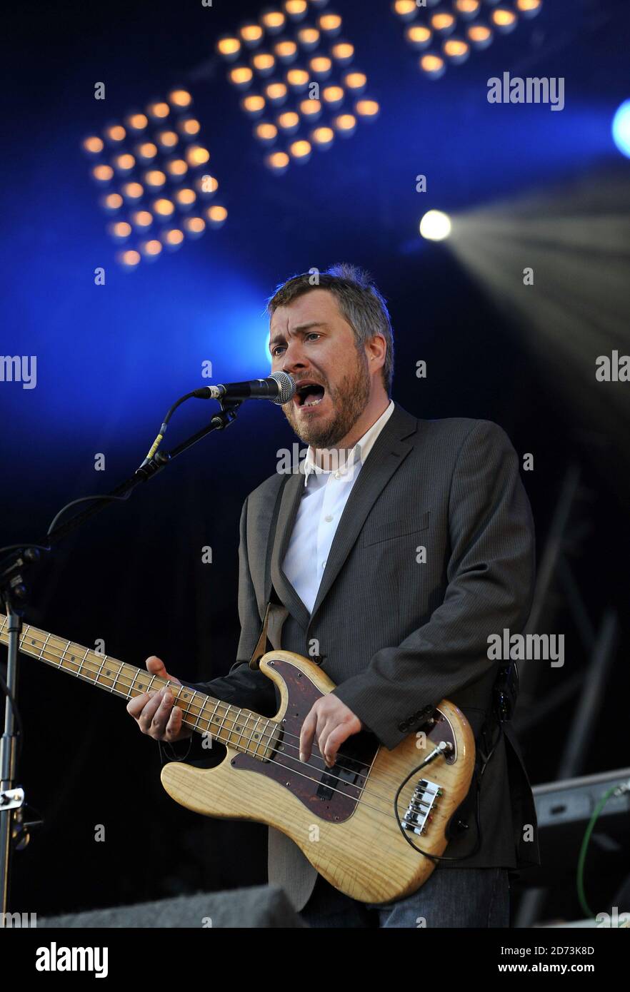 Jimi Goodwin of Doves live on stage at the Lovebox Weekender festival ...