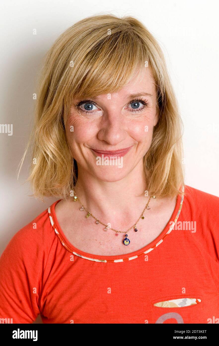 Jane Horrocks at The Sound Company studios in central London, where Jane is recording the voice of much-loved Little Princess from FIVE's Milkshake! hit pre-school TV show based on the picture books by Tony Ross. Stock Photo