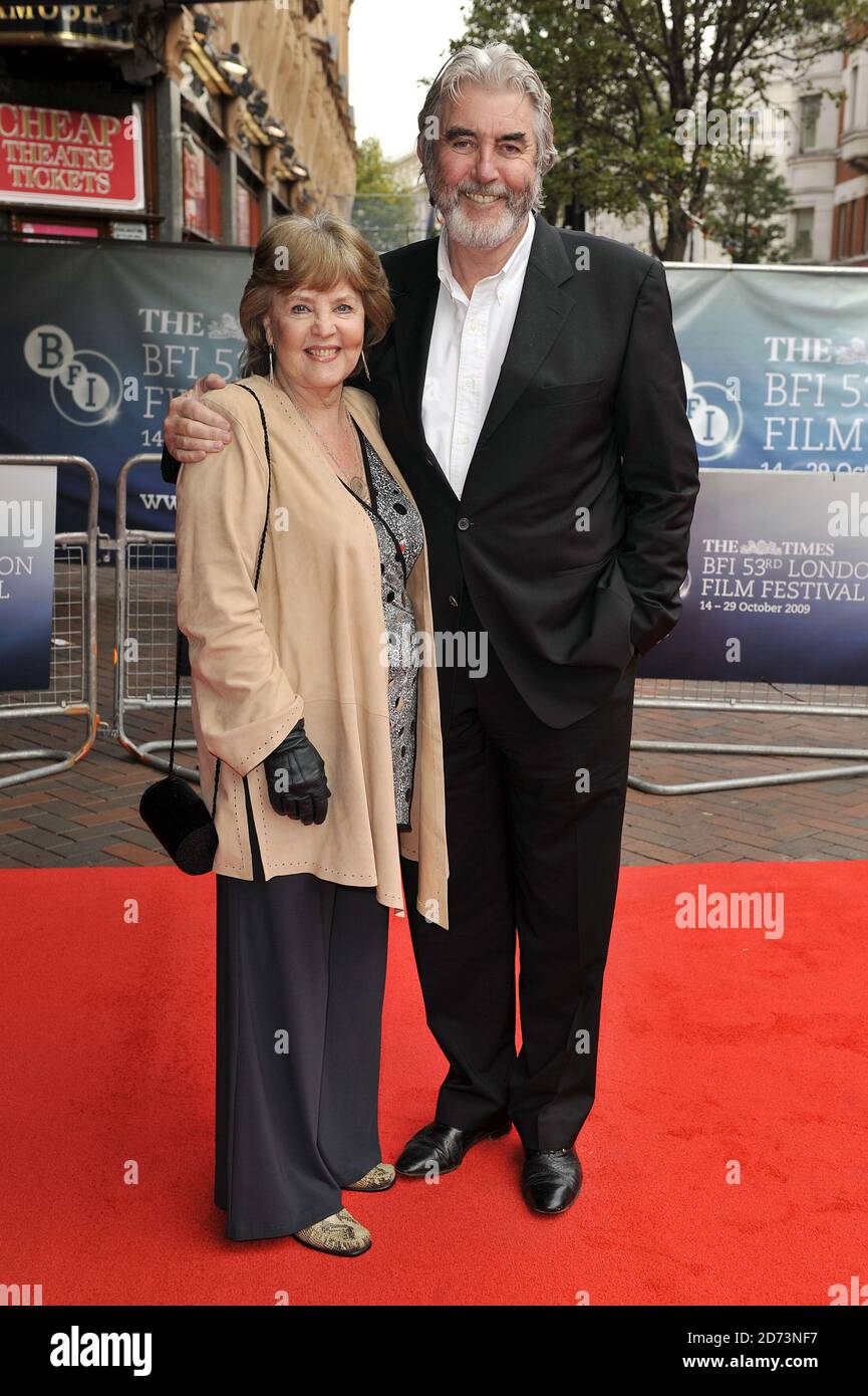 John Alderton and Pauline Collins arrive at the premiere of From Time to Time, part of the BFI 53rd London Film Festival, held at the Vue cinema in Leicester Square.  Stock Photo