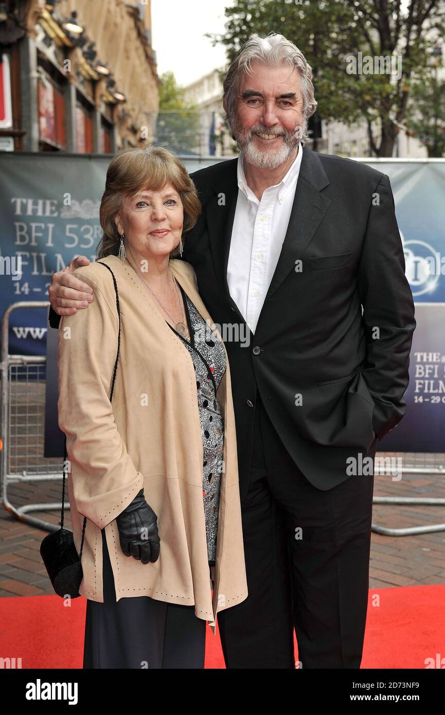 John Alderton and Pauline Collins arrive at the premiere of From Time to Time, part of the BFI 53rd London Film Festival, held at the Vue cinema in Leicester Square.  Stock Photo