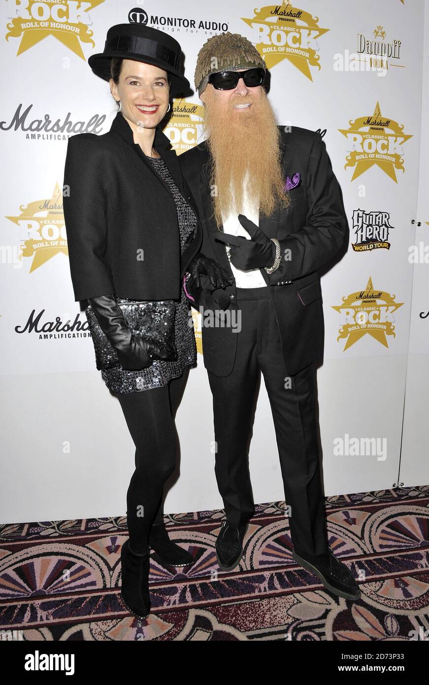Billy Gibbons and wife Gilligan arrives at the Classic Rock Roll of