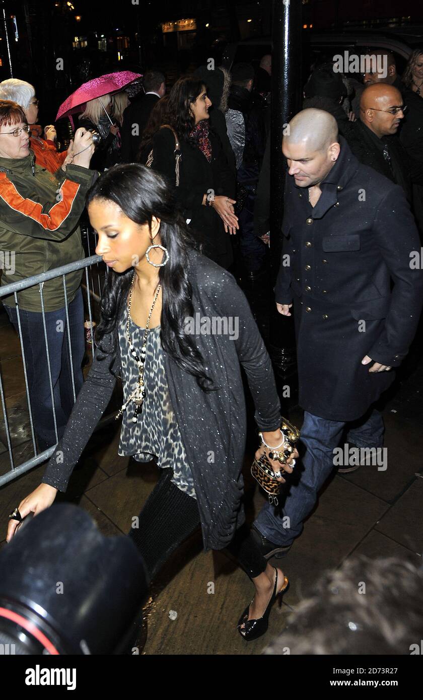 Shane Lynch arrives for the Stephen Gately Memorial Service, at the Palace Theatre in central London. Stock Photo
