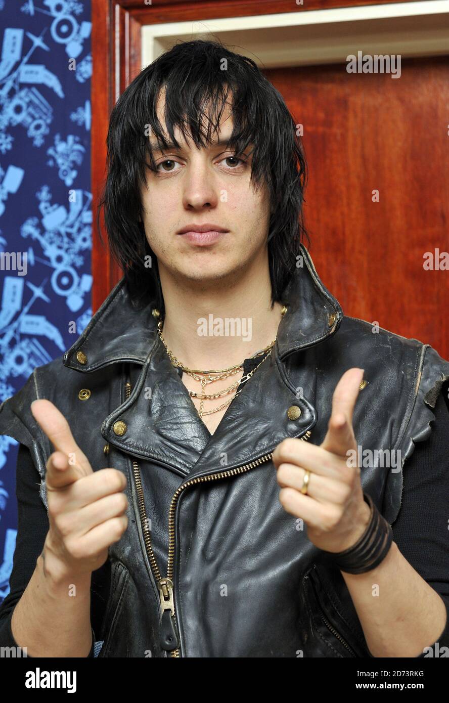 Julian Casablancas of the Strokes receives an XFM Inspiration Award at the  XFM Winter Wonderland, held at Brixton Academy in south London Stock Photo  - Alamy
