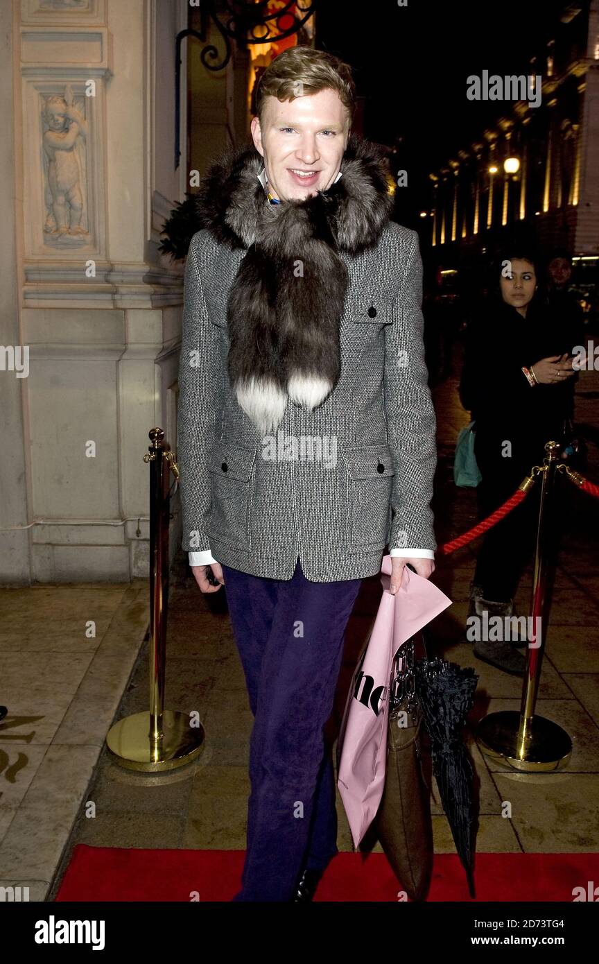 Henry Conway arrives at the 135th birthday of the Criterion Restaurant in central London.  Stock Photo