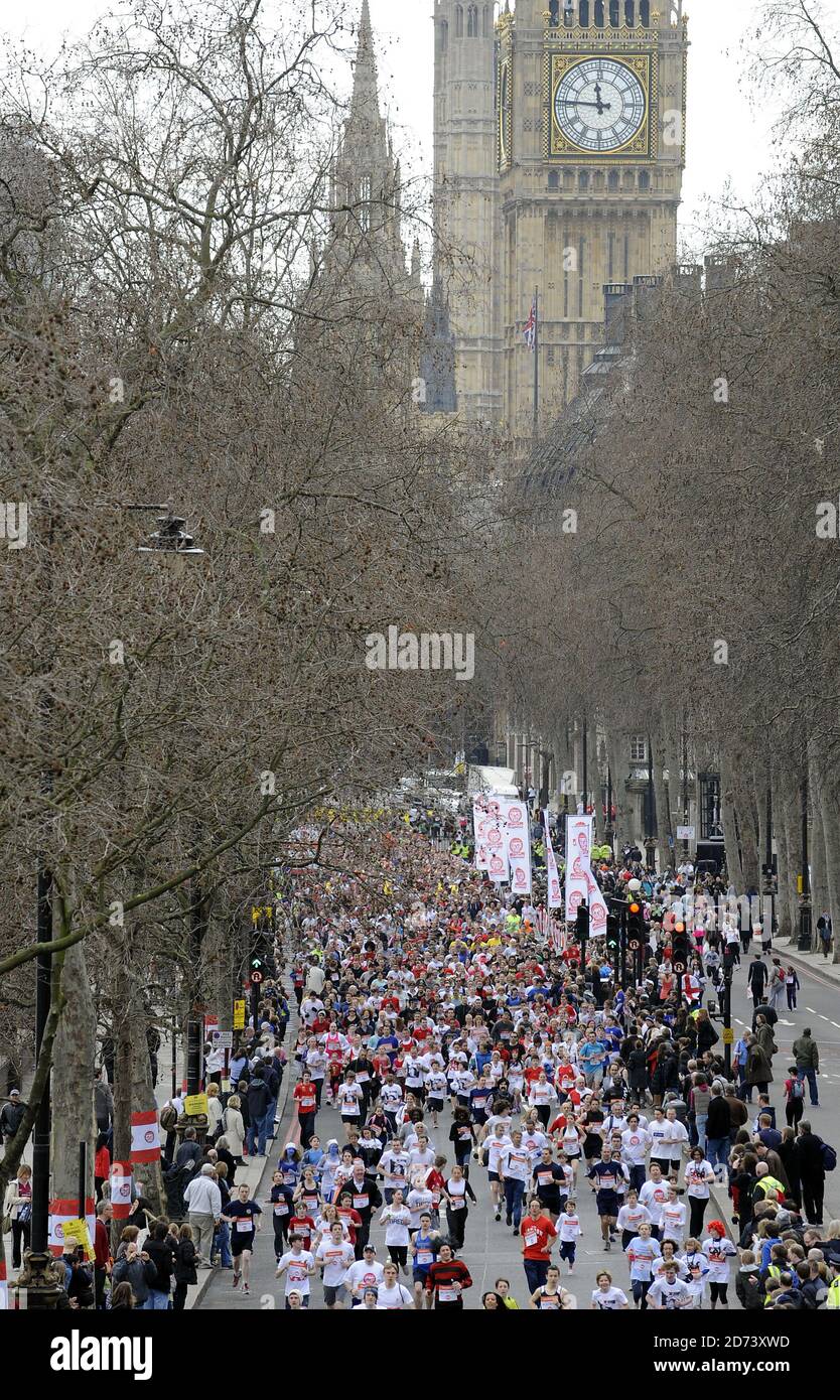 Runners take part in the Sainsbury's Sport Relief Mile, on Victoria