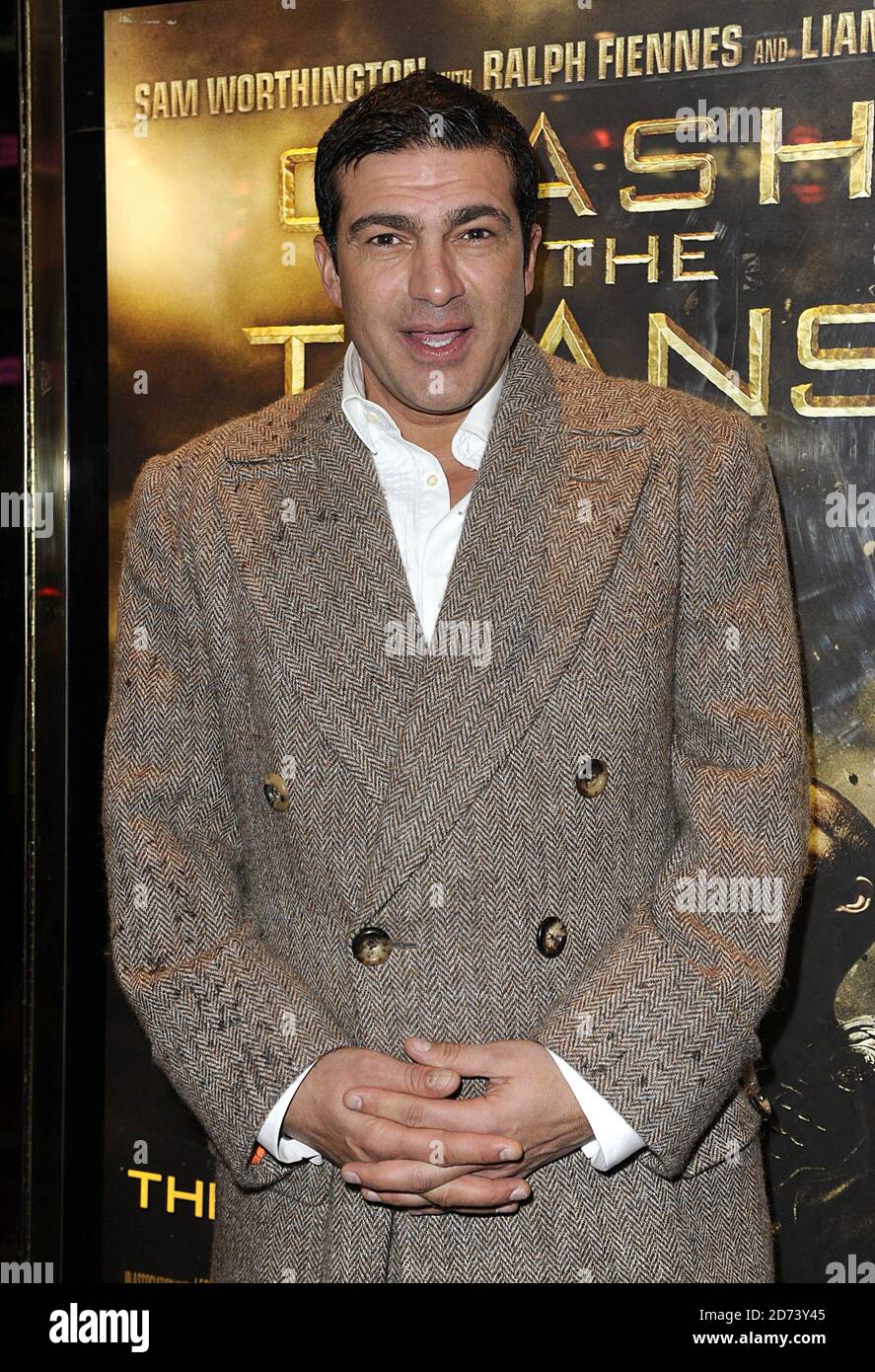 Tamer Hassan arriving for the world premiere of Clash of the Titans at the Empire, Leicester Square, London Stock Photo