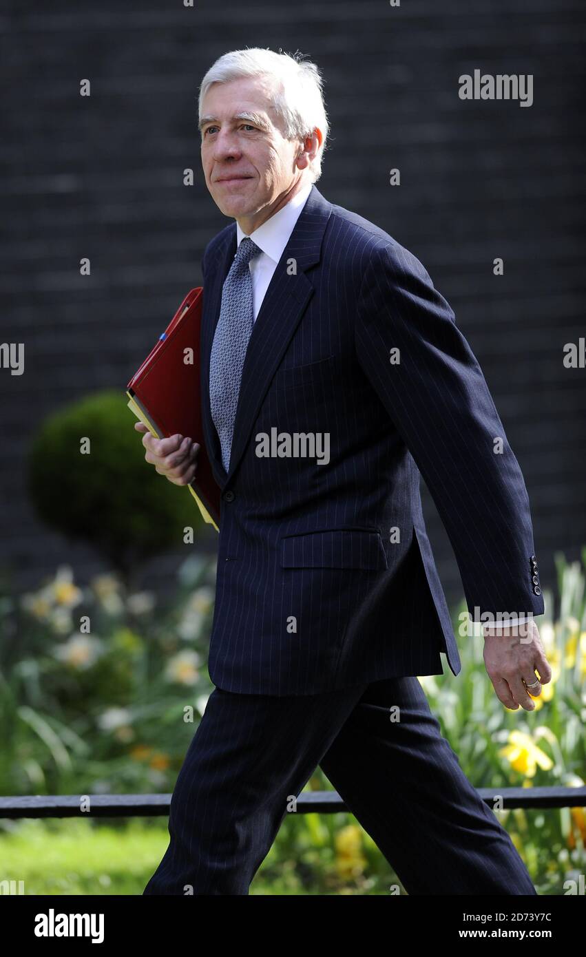 Jack straw arrives downing street hires stock photography and images