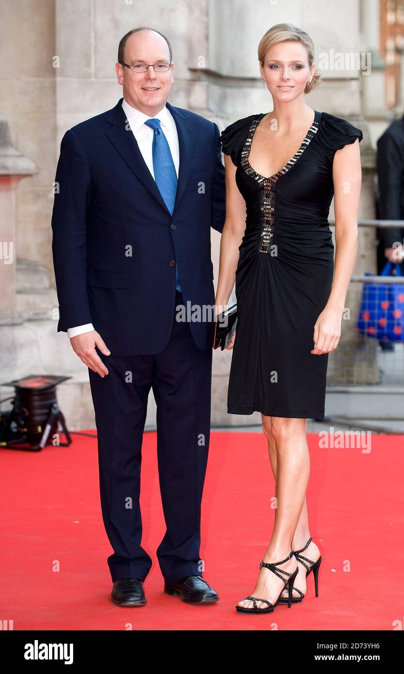 Prince Albert Of Monaco And Charlene Wittstock Arrive At The Private