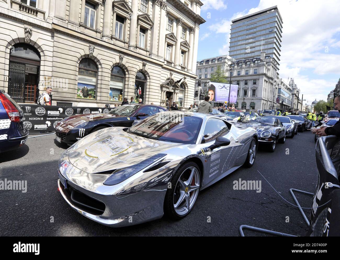 Cars On The Starting Grid Of The Gumball 3000 Rally Which Saw Over 100 Supercars Lined Up On Pall Mall In Central London For The Race Start Stock Photo Alamy Cars On The Starting Grid Of The Gumball 3000 Rally Which Saw Over 100 Supercars Lined Up On Pall Mall In Central London For The Race Start Stock Photo Alamy