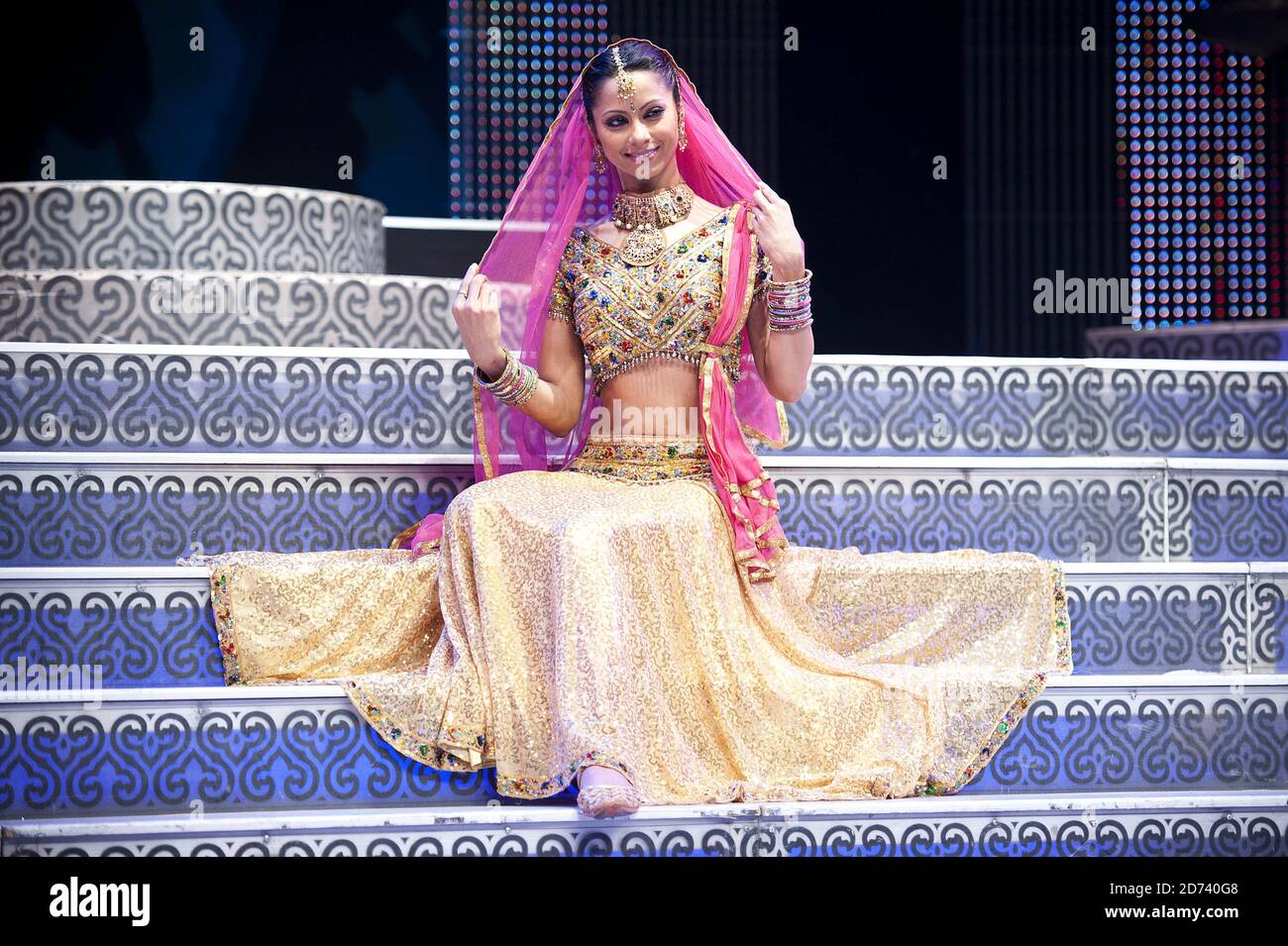 Carol Furtado pictured during a dress rehearsal for The Merchants of Bollywood, at the Peacock Theatre in central London.  Stock Photo